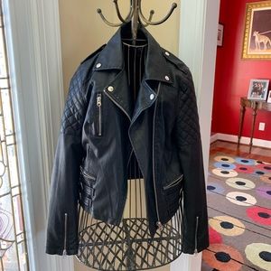 Black leather jacket